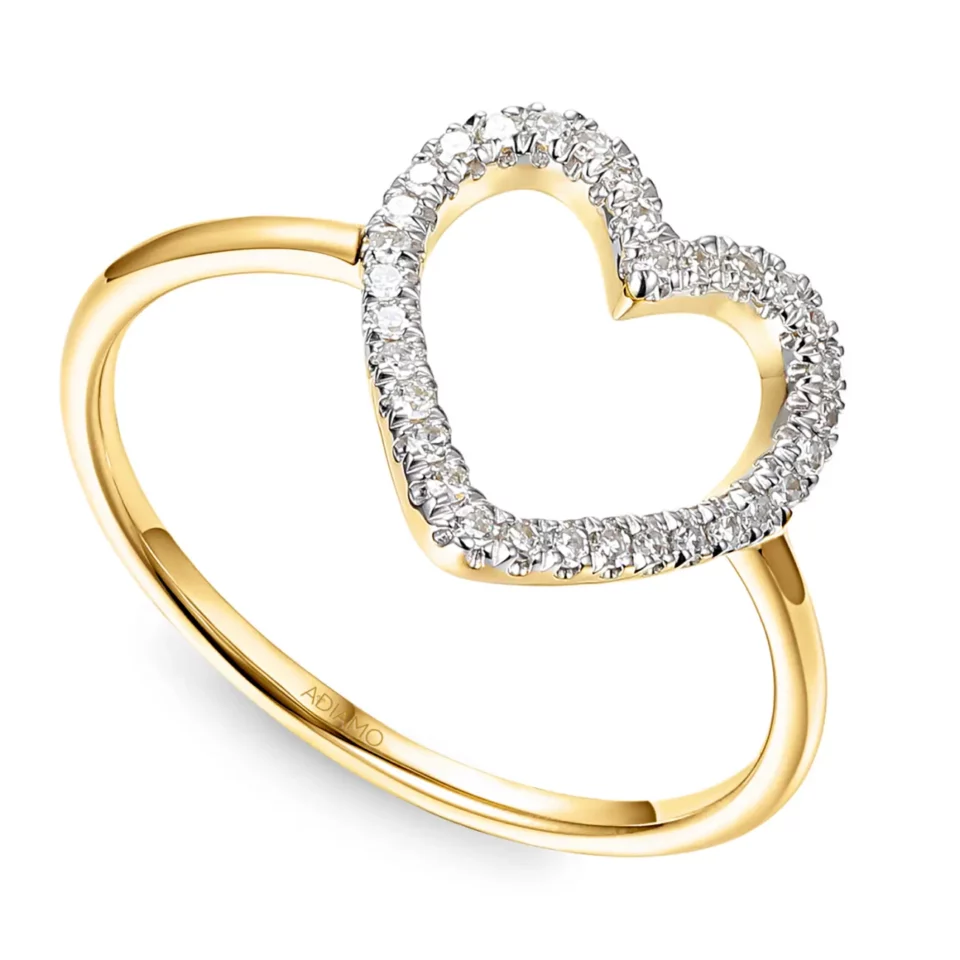 Złoty pierścionek z diamentami